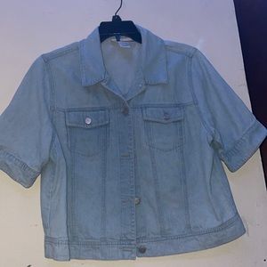 Cropped blue Jean jacket